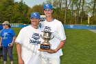 Baseball vs Babson  Wheaton College Baseball players celebrate their victory over Babson to win the NEWMAC Championship for the third year in a row. - (Photo by Keith Nordstrom) : Wheaton, baseball, NEWMAC